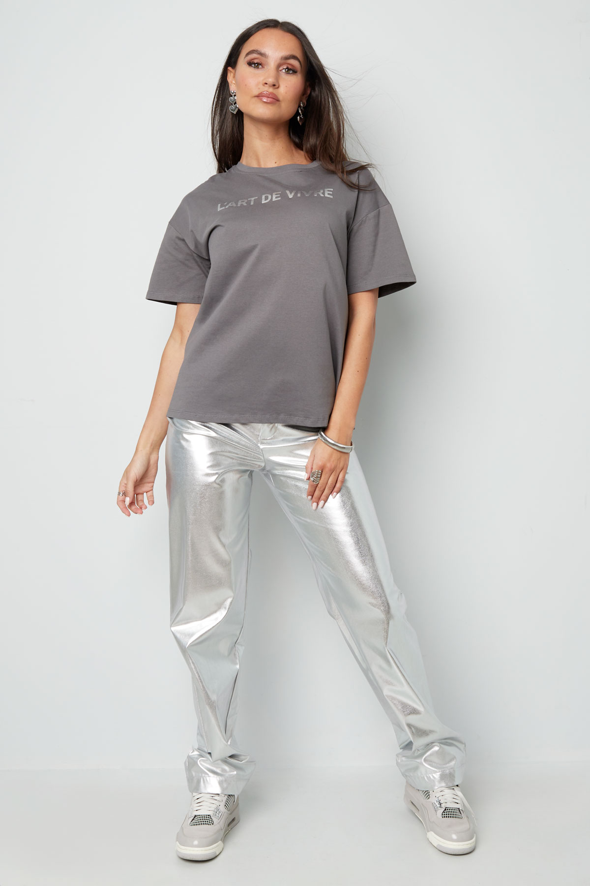 T-shirt l'art de vivre - grigio argento h5 Immagine3