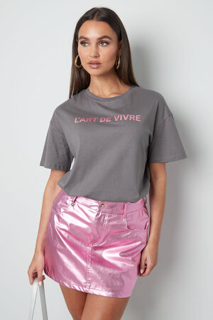 T-shirt l'art de vivre - grigio rosa h5 Immagine5