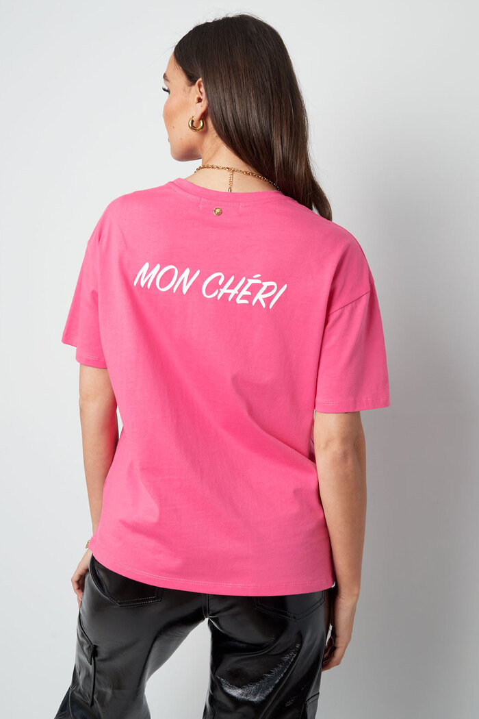 T-shirt mon cheri - fuchsia Afbeelding9
