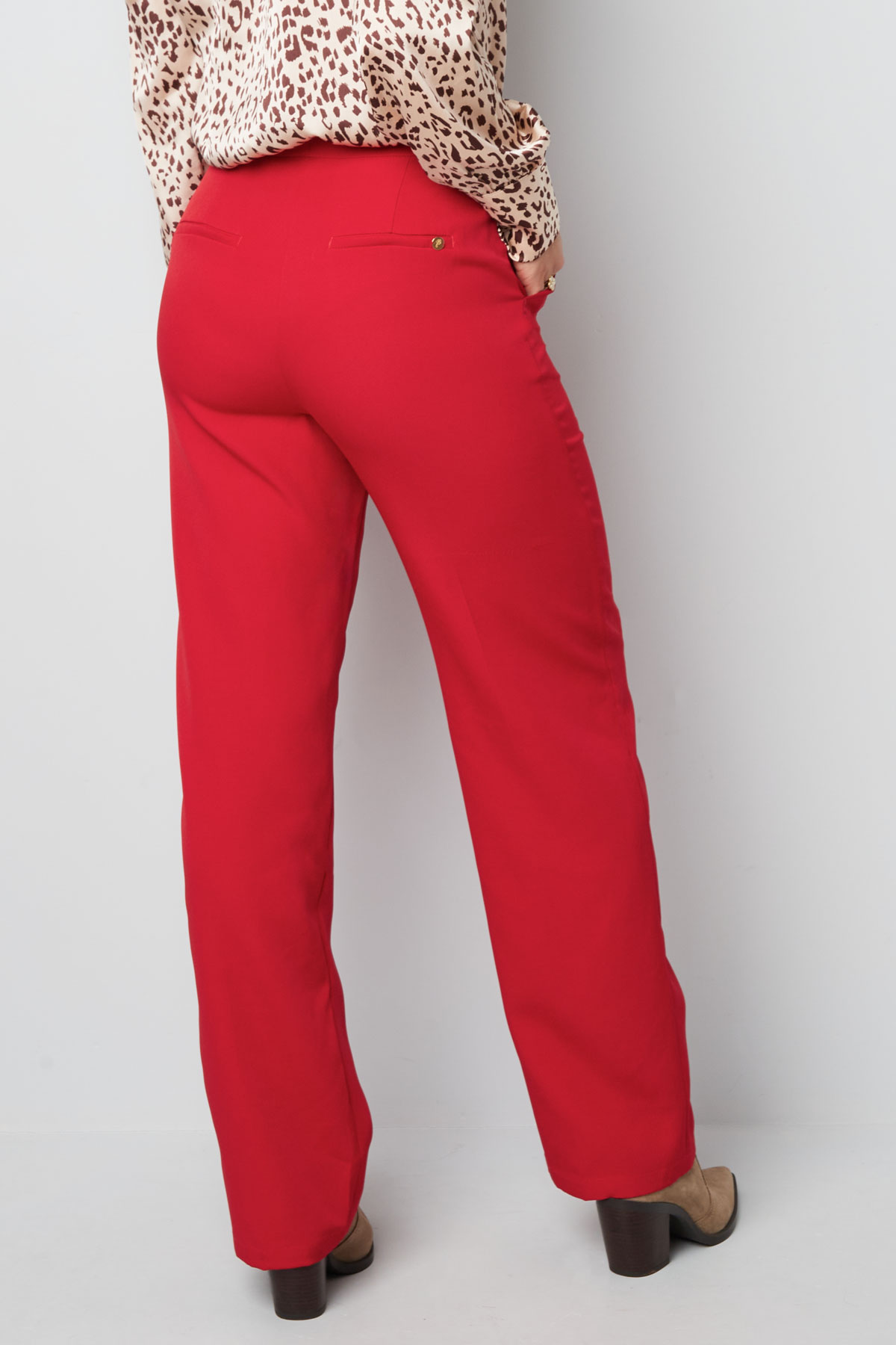 Basic Plain Trousers - Pink h5 Picture7