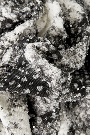 Taches courtes à paillettes - noir et blanc - S h5 Image5