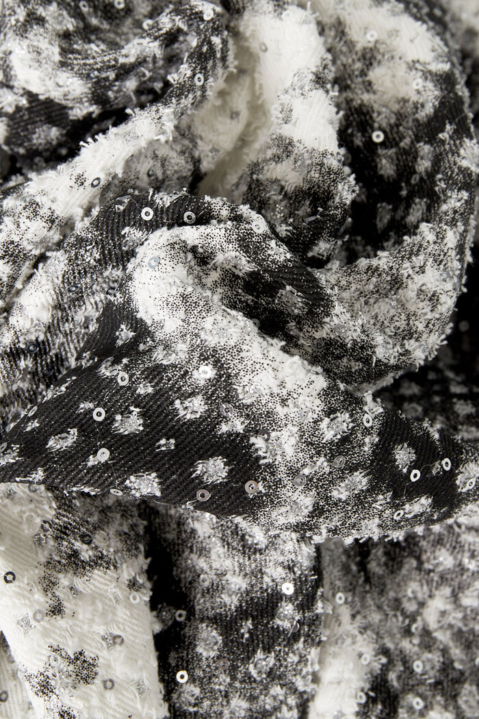 Macchie corte con glitter: bianco e nero Immagine5