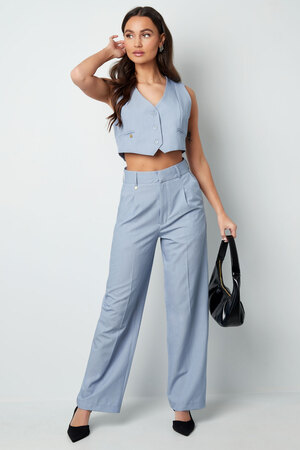 Trousers with pleats - blue  h5 Picture9