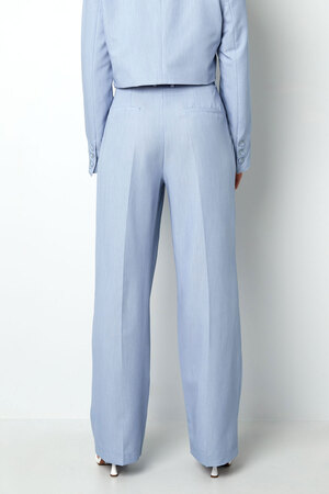 Pantalon à plis - bleu  h5 Image13