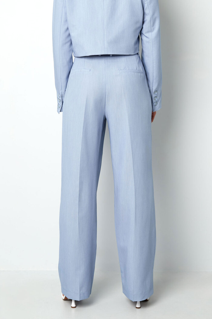 Pantalon met plooien - blauw  Afbeelding13