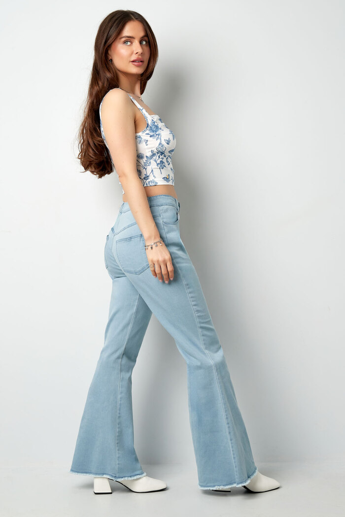 Jeans a zampa - azzurro Immagine4