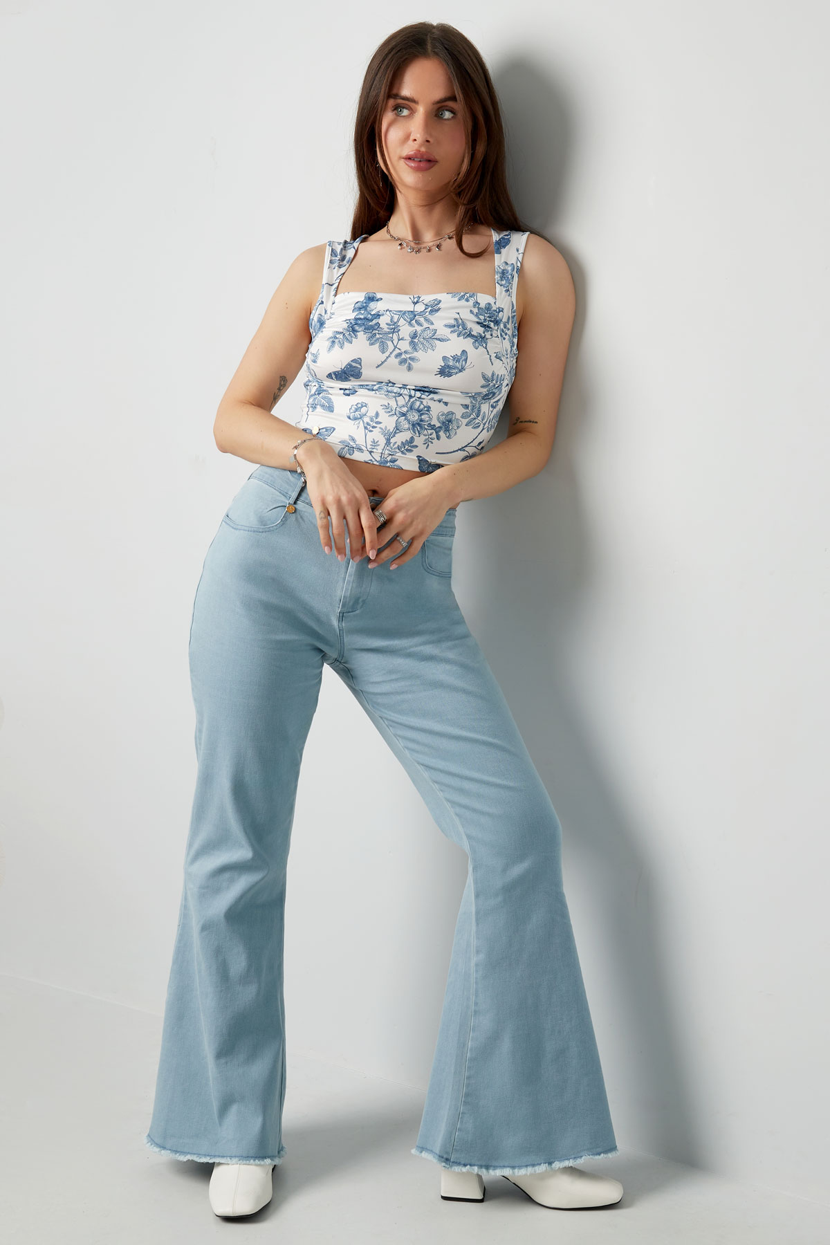 Flared jeans - light blue Picture5