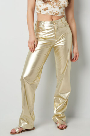 Pantalón metalizado - dorado h5 Imagen4