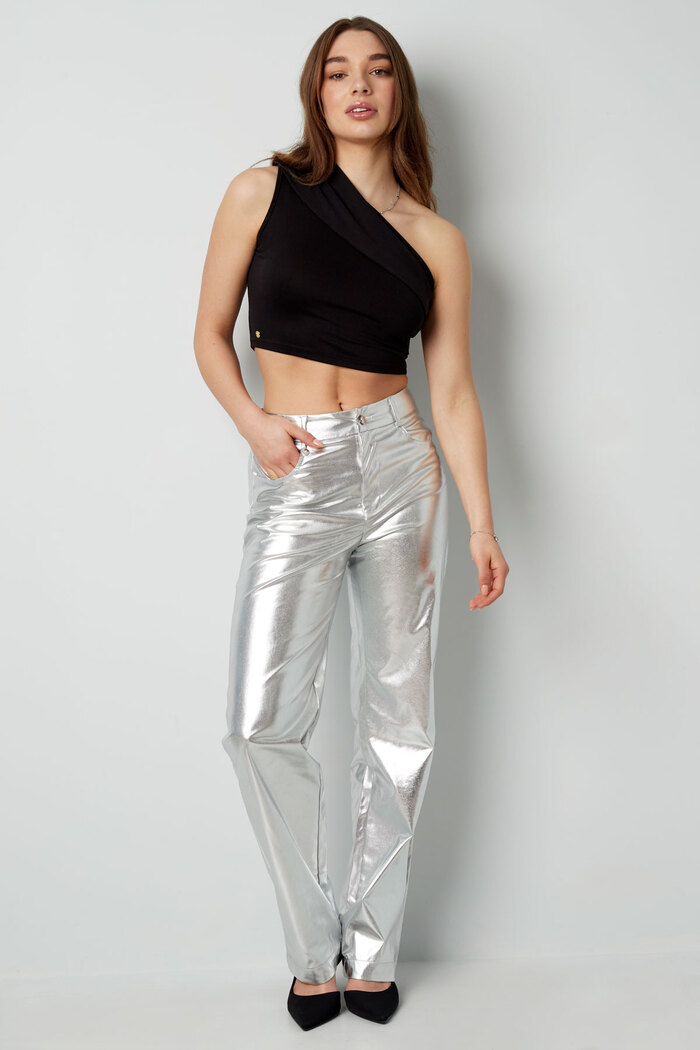 Metallic trousers - silver Picture3