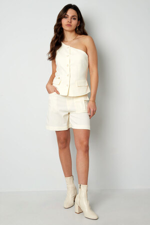 Shorts with pocket - cream  h5 Picture4