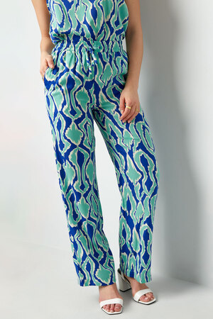Pantalon coloré avec imprimé - bleu/vert  h5 Image2