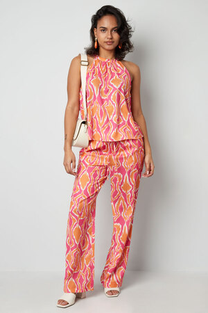 Pantalón colorido con estampado - naranja/rosa  h5 Imagen5