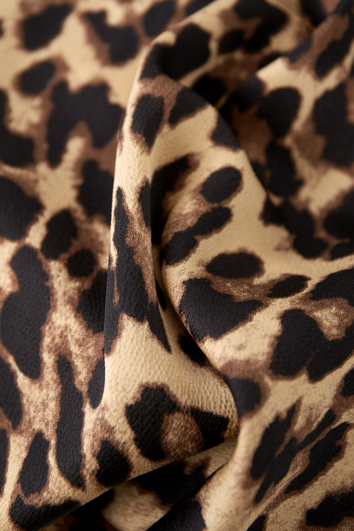 Pantalon large imprimé léopard - marron Image5