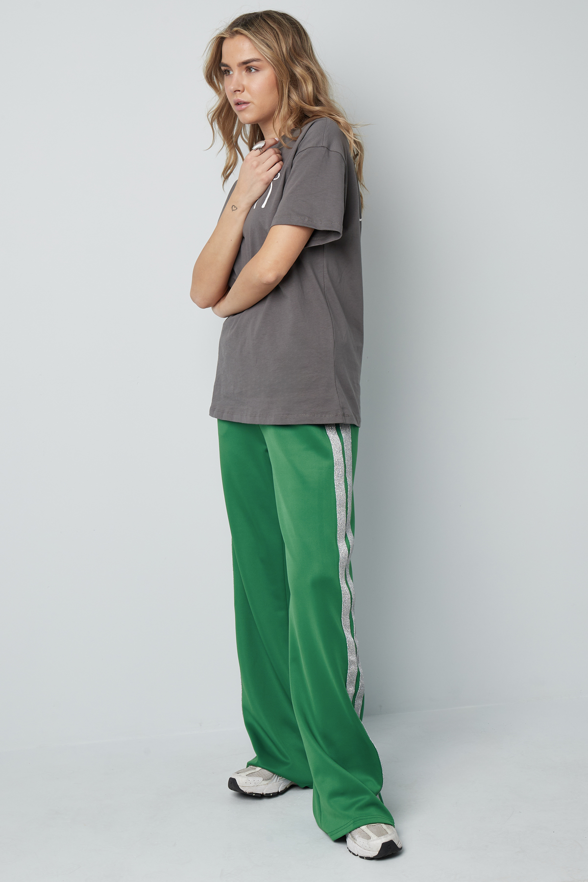 Pantaloni must have a righe - verde S h5 Immagine14