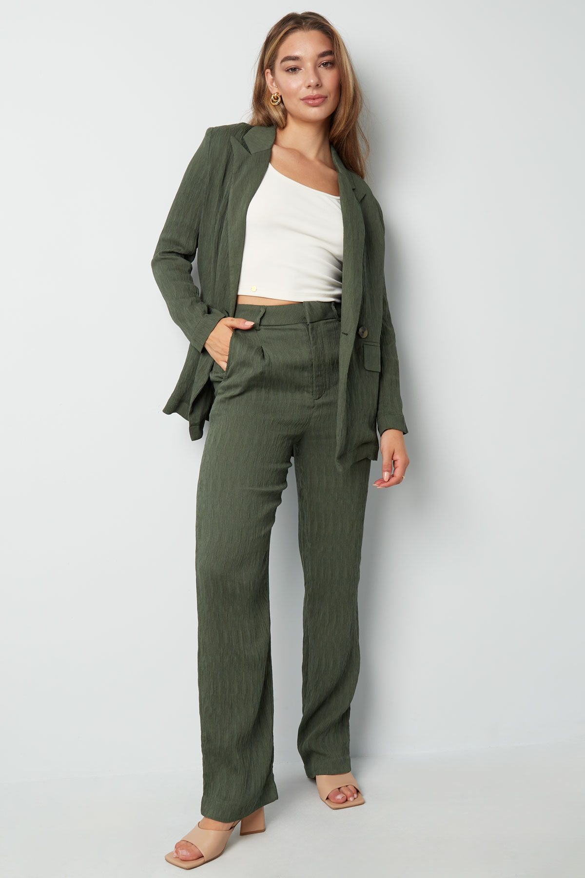 Pantalon confort chic - vert h5 Image4