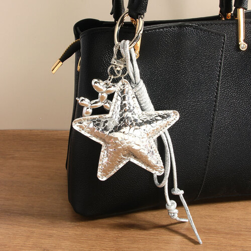 Versatile Stylish Classic PU Five - pointed Star Women's Bag Charms