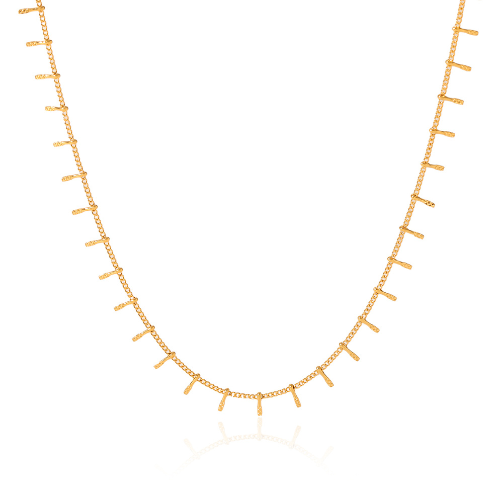 1 Paar Simple Series Daily Cross Edelstahl Goldfarbene Damenketten