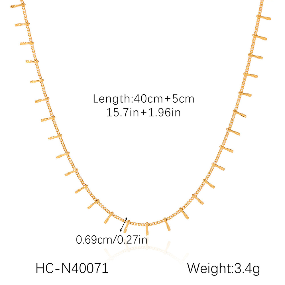 1 Paar Simple Series Daily Cross Edelstahl Goldfarbene Damenketten Bild2