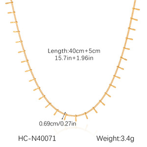 1 Paar Simple Series Daily Cross Edelstahl Goldfarbene Damenketten h5 Bild2
