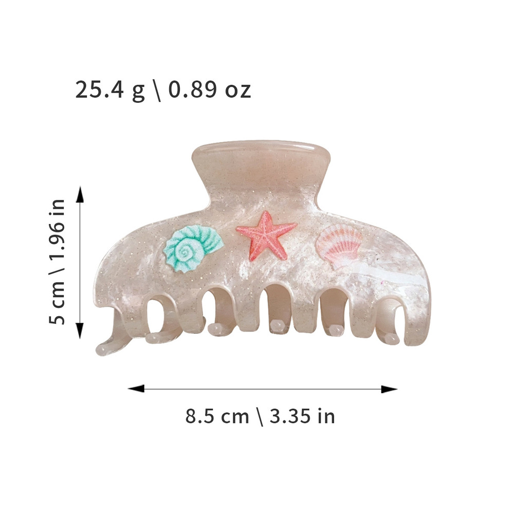 1 Adet Tatil Deniz Yıldızı Akrilik Kadın Saç Pençeleri h5Resim5