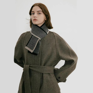 1 Stück einfache Patchwork-Polyester-Winterschals für Damen h5 Bild3