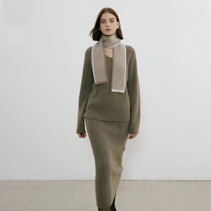 1 Stück einfache Patchwork-Polyester-Winterschals für Damen h5 Bild4