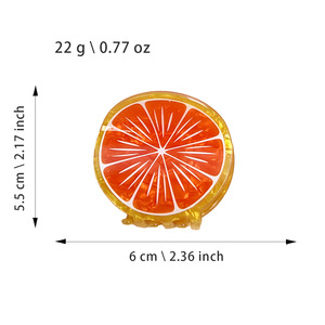 1 pieza de pinzas para el cabello de PVC para mujer, redondas, dulces y con forma de limón h5 Imagen4