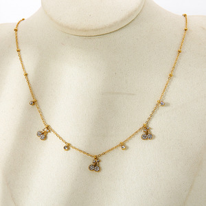 1 collar elegante y lujoso de acero inoxidable con colgante de fruta para mujer. h5 Imagen4