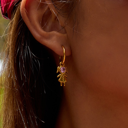 1 paire de boucles d'oreilles pendantes romantiques en acier inoxydable couleur or et zircon pour femmes