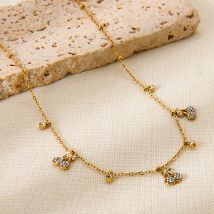 1 collar elegante y lujoso de acero inoxidable con colgante de fruta para mujer. h5 Imagen3