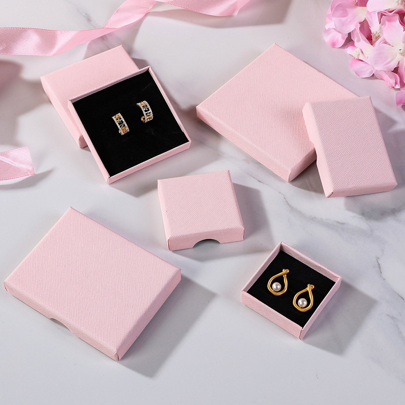 1 Piece Solid Color Paper Jewelry Box 2