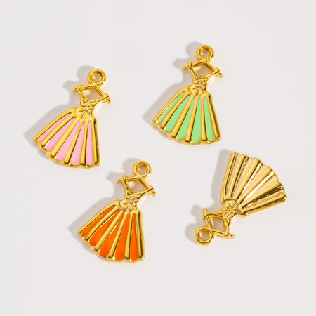 1 Piece MiniDress DIY Figure Stainless Steel Women's Pendants