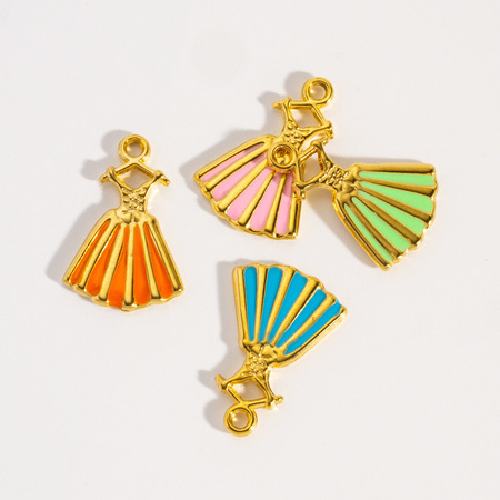 1 Piece MiniDress DIY Figure Stainless Steel Women's Pendants 2