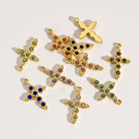 1 Piece Simple Series DIY Cross Stainless Steel Women's Pendants 2