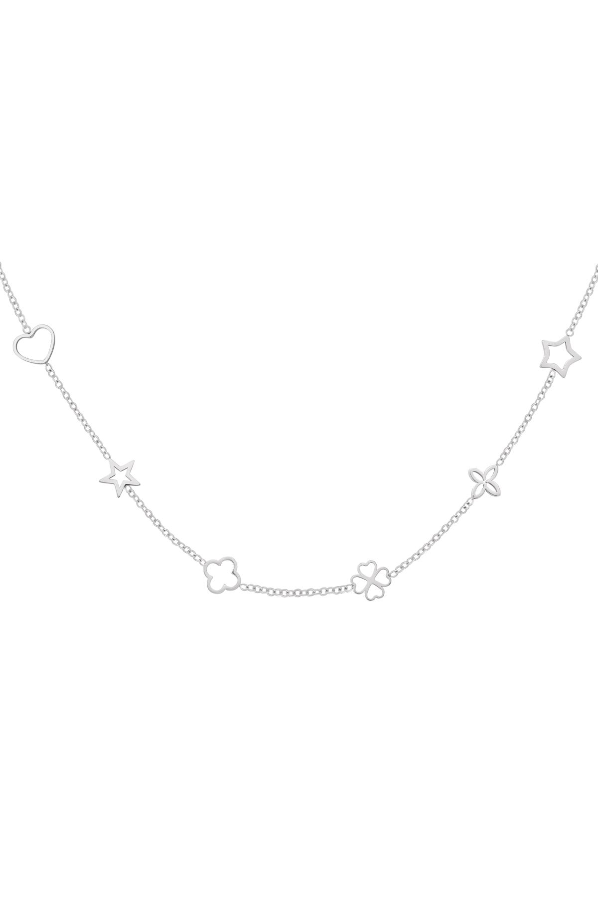 Halskette mit Figuren Silber Edelstahl