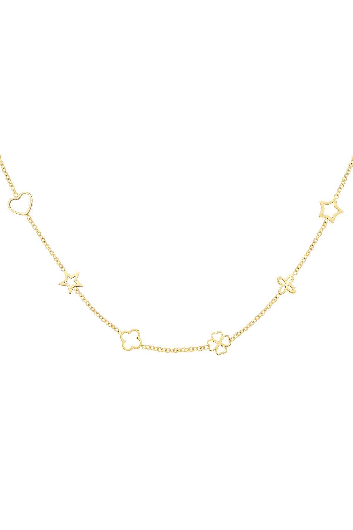 Halskette mit Figuren Gold Edelstahl