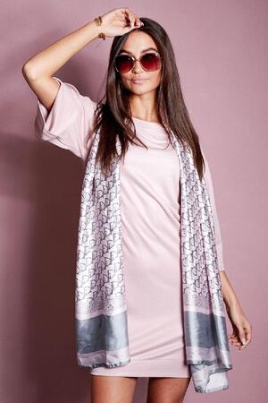 T-shirt dress with shiny coating Pink M h5 Picture8