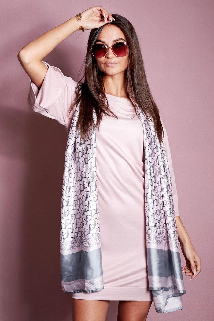 T-shirt dress with shiny coating Pink L Picture8
