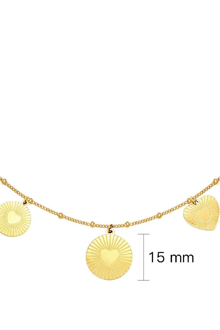Collana bloccata nell'amore Gold Stainless Steel Immagine4