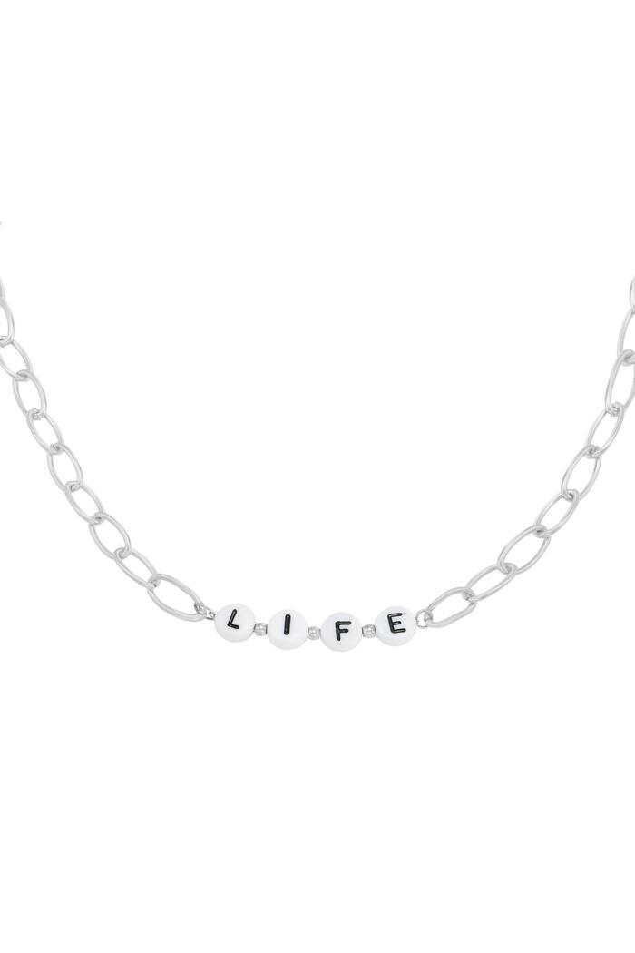 Necklace Beads Life Silver Stainless Steel 