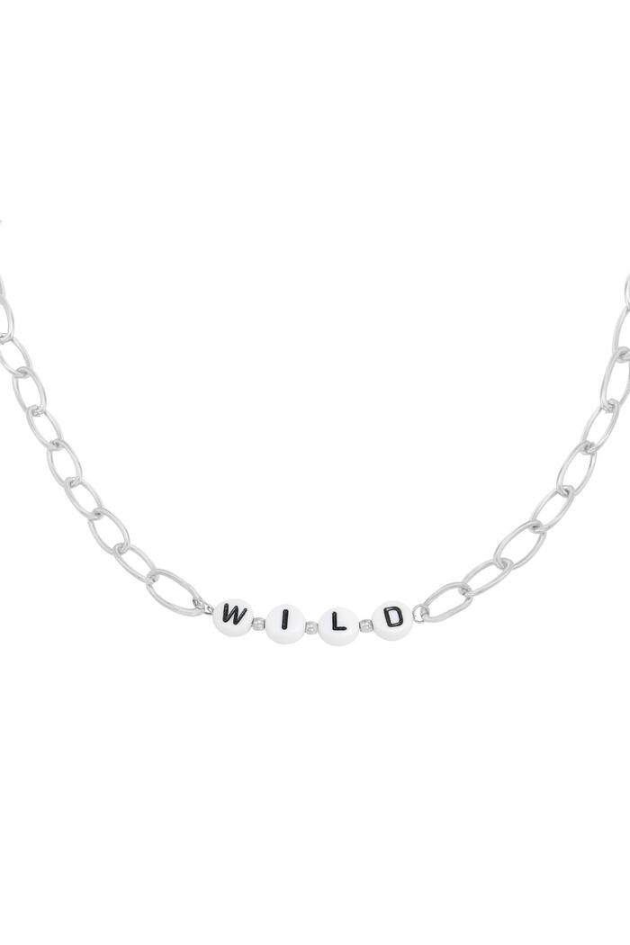Halskette Beads Wild Silber Edelstahl 