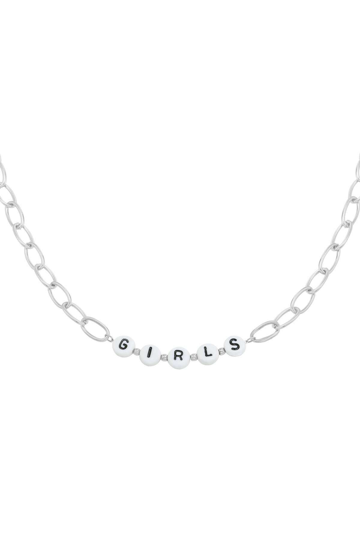 Collana Perline Ragazze Silver Color Stainless Steel