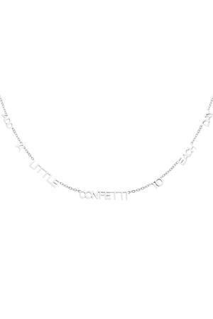 Ketting Add A Little Confetti To Each Day Zilver Stainless Steel h5 