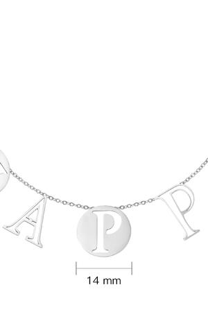 Necklace Letters Happy Silver Stainless Steel h5 Picture2