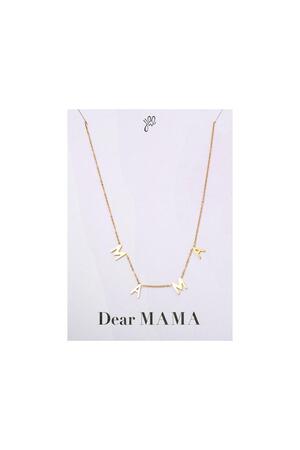 Necklace  Dear Mama Gold Stainless Steel h5 