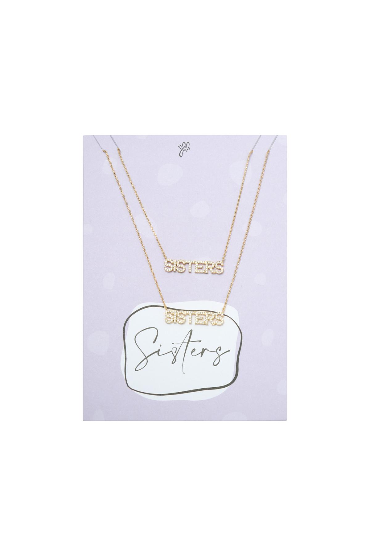 Necklace Sisters Set Gold Color Copper