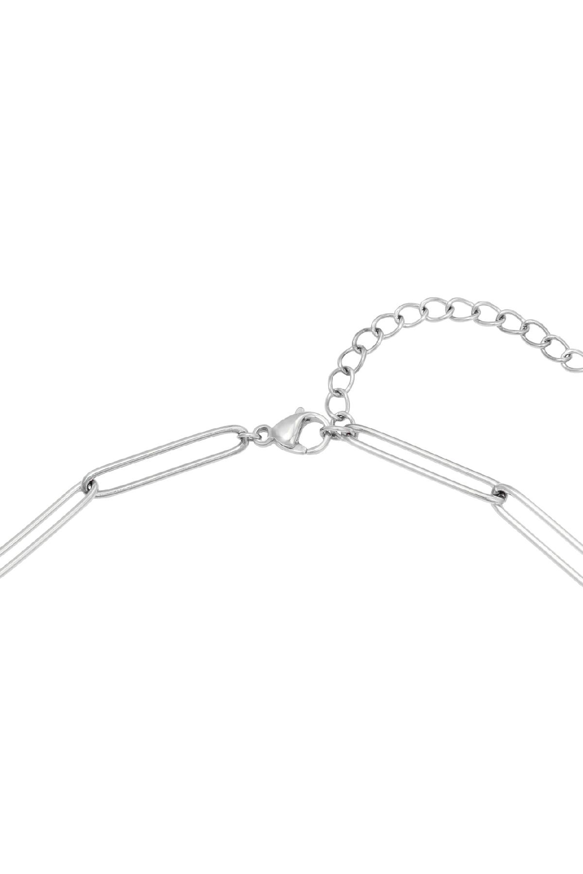 Necklace Plain Chain Silver Stainless Steel h5 Immagine2