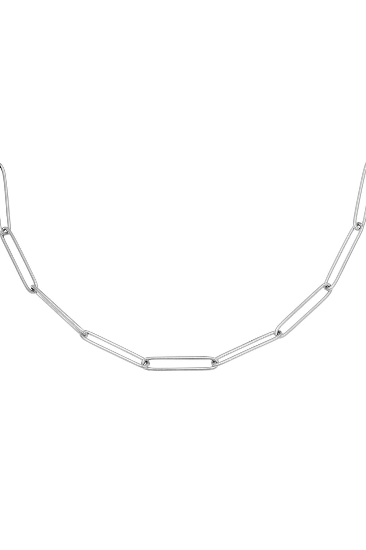 Necklace Plain Chain Silver Stainless Steel h5 