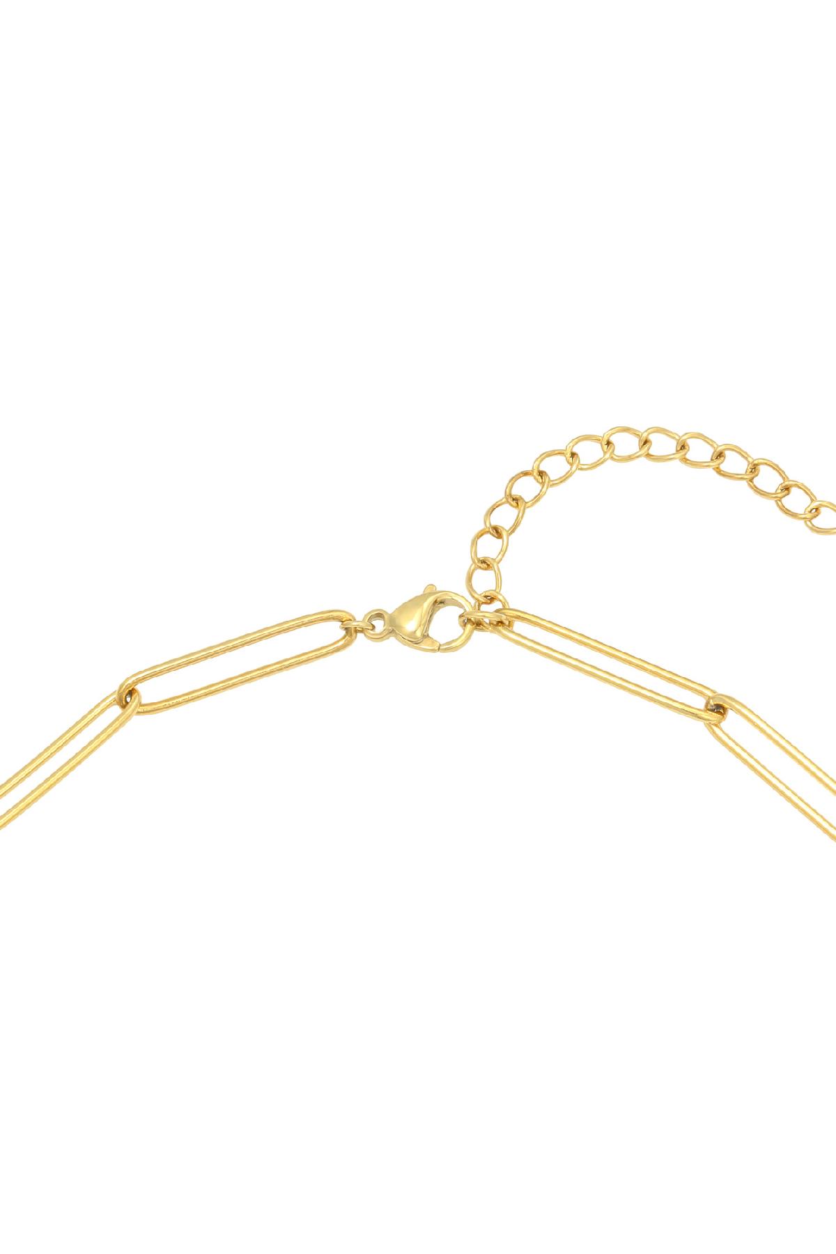 Necklace Plain Chain Gold Color Stainless Steel 2