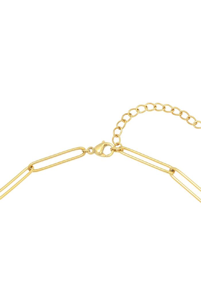 Necklace Plain Chain Gold Stainless Steel Immagine2
